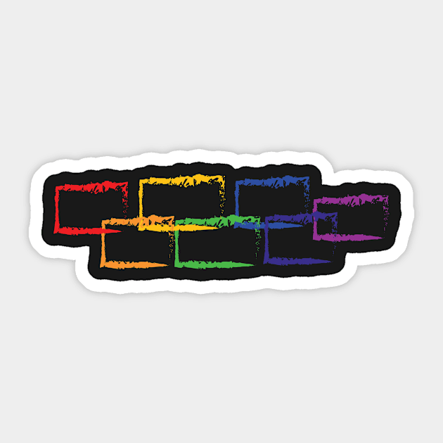 Rainbow Trailing Squares Sticker by emojiawesome
